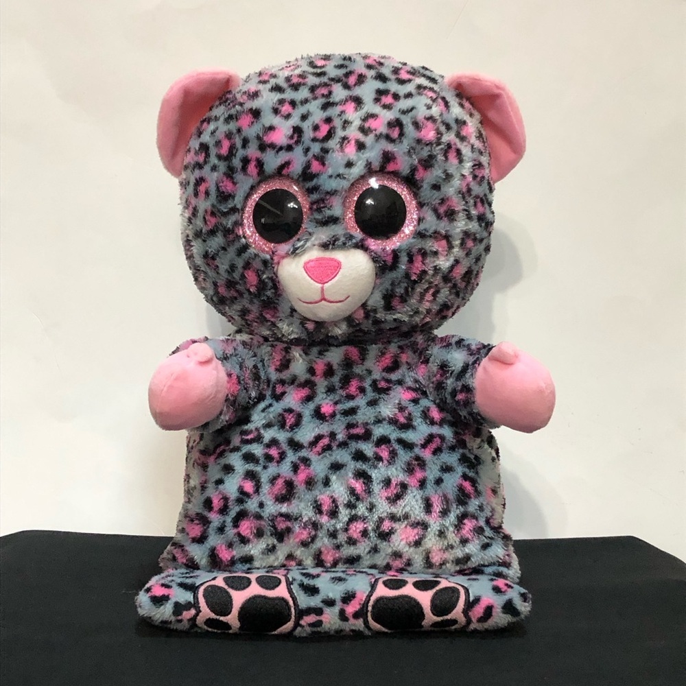TY Peek-A- Boos - Trixi the Leopard Tablet Holder (Glitter Eyes)